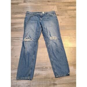 H&M size 18 women's low waist boyfriend distressed jeans